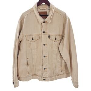 Levi’s Men’s Jean Jacket Vintage Fit Trucker Denim Tan Size XXL Button Front